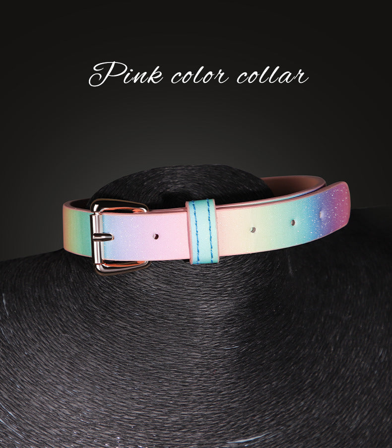 Collar Colorful PU leather fun collar
