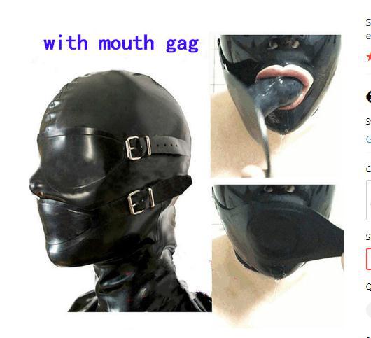 face shield bdsm Latex headgear